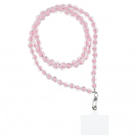 COLORFUL Phone lanyard, Phone pendant / cord length 120cm (60cm in the loop) / on neck - lite pink