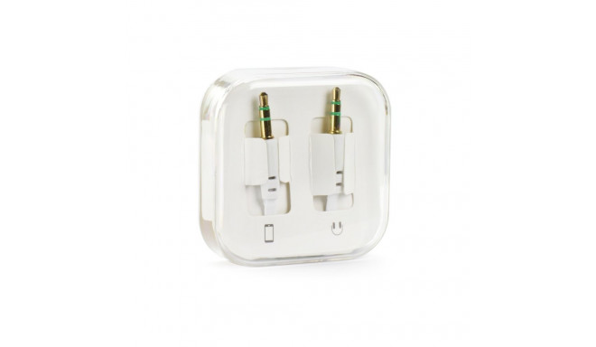 Cable AUX Jack 3,5 mm (male) to Jack 3,5 mm (male) BOX 1 m white