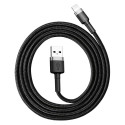 BASEUS cafule Cable USB for iPhone Lightning 8-pin 2.4A CALKLF-BG1 1m Gray-Black