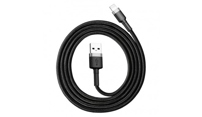 BASEUS cable USB A to Lightning 2.4A Cafule CALKLF-BG1 1 m black gray