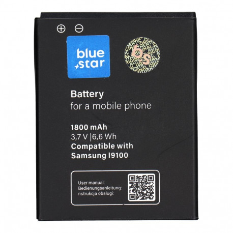 Battery for Samsung S2 I9100 1800 mAh Blue Star Premium