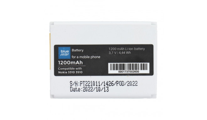 Battery for Nokia 3310 / 3510 1200 mAh Blue Star