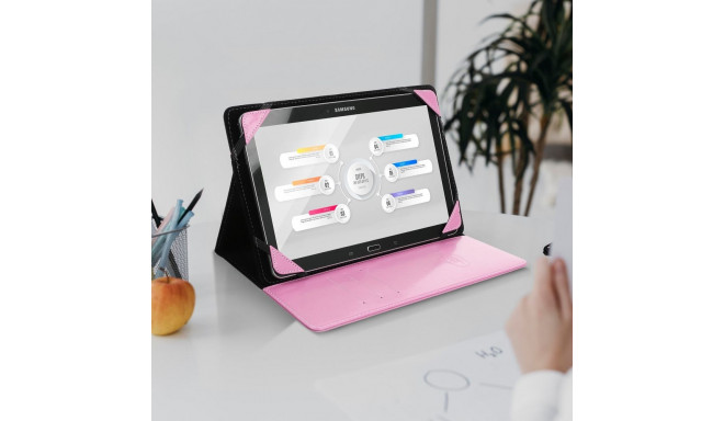 BLUN universal case for tablets 10" (UNT) pink