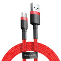 BASEUS cable USB Cafule to Type C 2A CATKLF-C09 2m Red