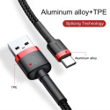 BASEUS cable USB Cafule to Type C 2A CATKLF-U91 3m Red-Black