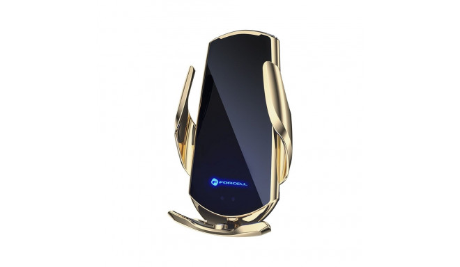 FORCELL F-GRIP HS1 automatic car holder for windshield / air vent with wireless charging Qi 15W gold