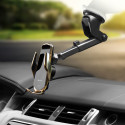 FORCELL car holder with wireless charging automatic sensor + magnetic adapters HS1 15W gold