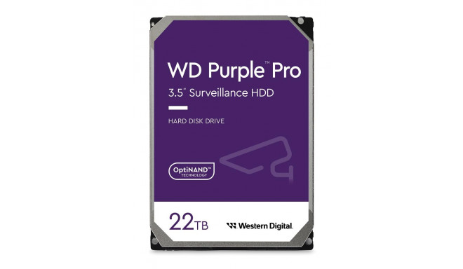 HDD|WESTERN DIGITAL|Purple Pro|22TB|SATA|512 MB|7200 rpm|3,5"|WD221PURP