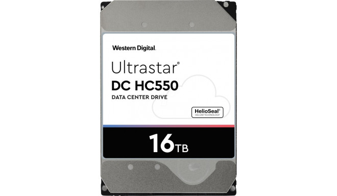 HDD|WESTERN DIGITAL ULTRASTAR|Ultrastar DC HC550|WUH721816ALE6L4|16TB|SATA 3.0|512 MB|7200 rpm|3,5"|
