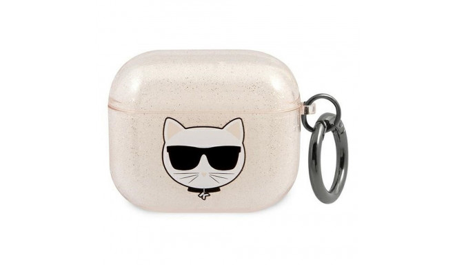 KARL LAGERFELD case for APPLE Airpods 3 KLA3UCHGD gold + glitter