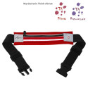 Sport belt with case and light ART APS-01R red