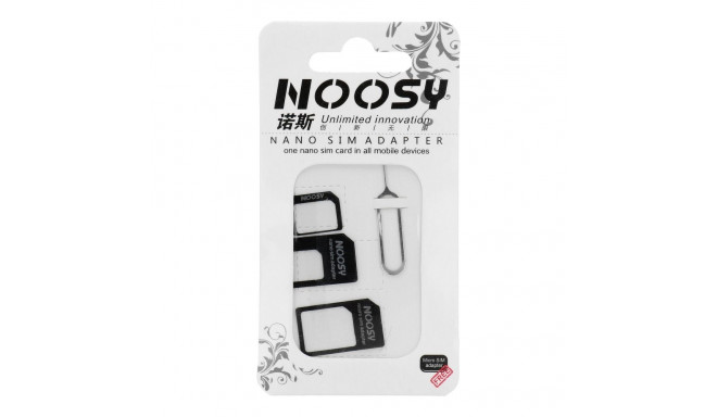 Adapters Nano SIM/Micro, Micro Sim and Nano/Sim (NOOSY 3in1) black