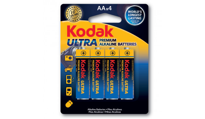 KODAK Ultra Premium Mignon Batterie (AA), 4 Stück