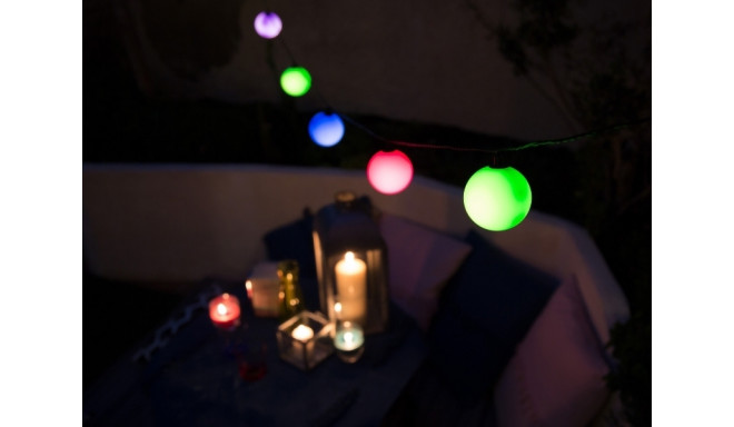 LED Christmas string Balls 5m 50leds 3xAA Batteries Multicolor