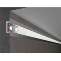 Built-in anodized aluminum profile with trans