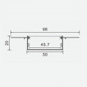 Built-in / flush-mounted anodized aluminum pr