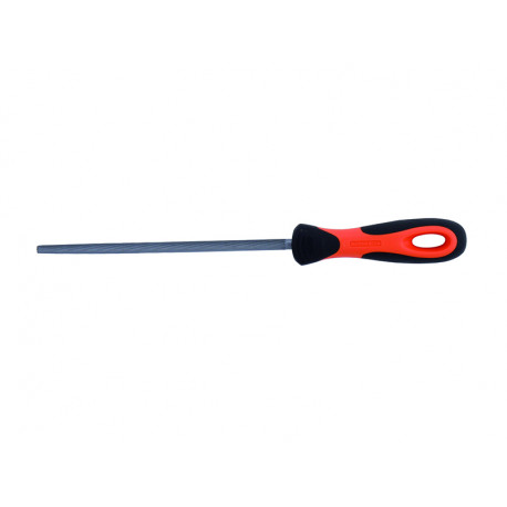 Bahco round file – 200mm 8" coarse cut, ERGO™ ergonomic two-component handle, durable construction