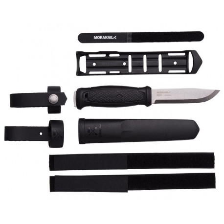 Morakniv Garberg välinuga – 3.2 mm roostevabast terasest täistera, Multi-Mount kinnitus, must