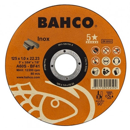 Cutting disc A60S INOX T41 125x1.0x22.23mm (25pcs)