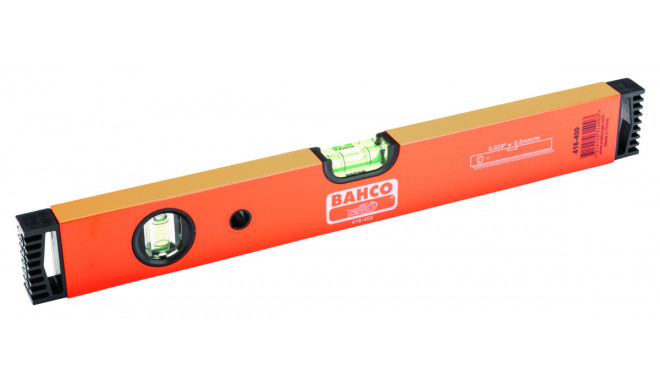 Bahco 416-2000 aluminium spirit level – 2000 mm, 0.5 mm/m precision, 3 unbreakable vials, shock-abso