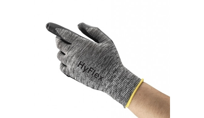 Töökindad Ansell HyFlex 11-801, suurus 8. Nailonist.  Peopesa kaetud vahtnitriiliga. Jaepakend