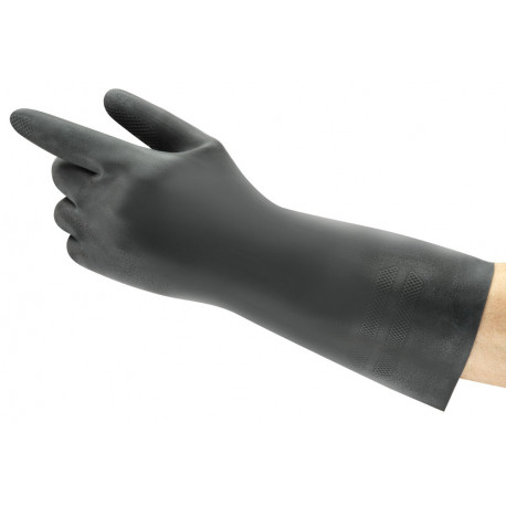 Safety chemical gloves Ansell AlphaTec Neoprene 29-500, length 300mm, black, size 9