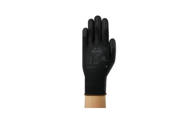 Safety gloves Ansell Edge 48-126, size 8. Ultra thin polyester. PU palm dipped. (12шт.)