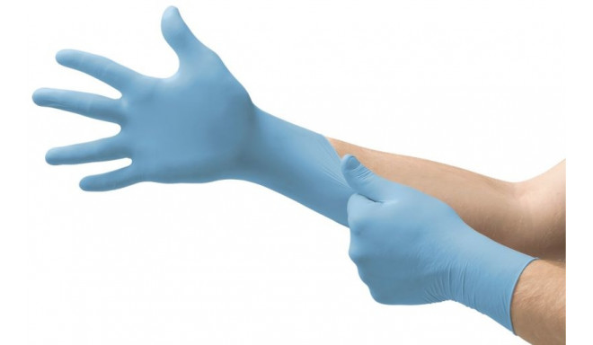 Ühekordsed nitriilkindad Ansell Microflex 92-134 100tk 0,07mm sinised, suurus L (8.5-9)