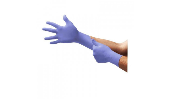 Ühekordsed nitriilkindad Ansell Microflex 93-843, 0.65 AQL,100tk, 0,11mm sinised, suurus M (7,5-8)