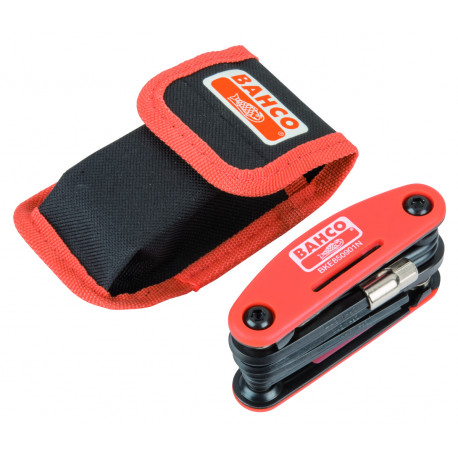 Bahco bicycle tool kit – 16-piece set with hex keys, screwdrivers, sockets, compact pouch