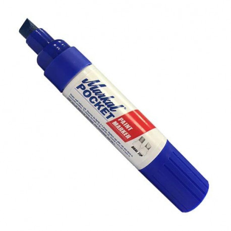 Markal pocket paint marker – 10mm reversible nib, xylene-free fast-drying permanent blue paint, comp