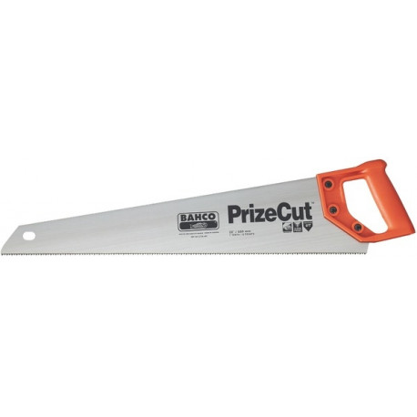 Bahco PrizeCut 22" hand saw – universal hardpoint teeth, 7/8 TPI, 550 mm blade, plastic handle