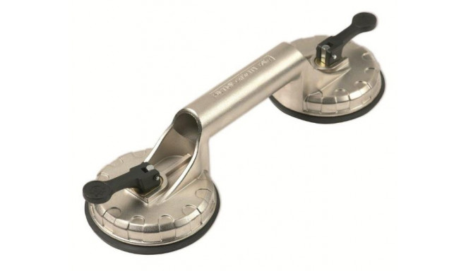 Aluminium double suction cup VENAL 2, Ø12,3cm, max 60kg