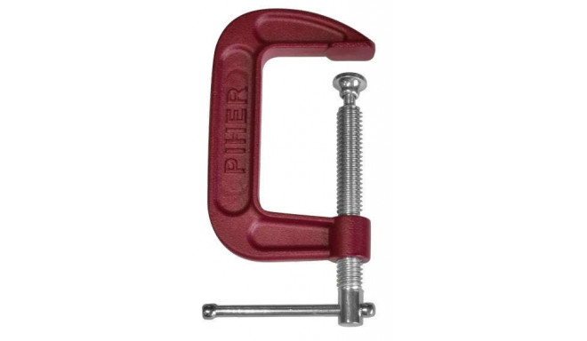 Piher C-Pitskruvi G 100mm clamp – heavy-duty steel and cast iron, max 600kg clamping force, beech wo