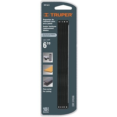 Rokas metāla zāģa Junior rezerves asmenis, 150mm x 5gab Truper®