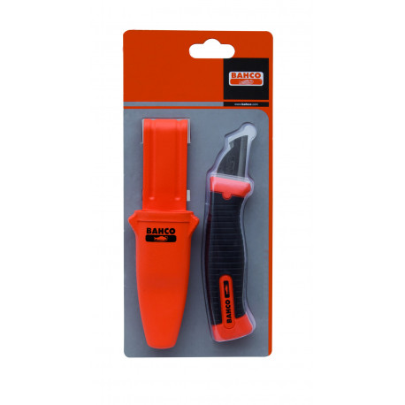 Bahco SB2446-EL electrician stripping knife – ambidextrous design, ergonomic dual-component handle, 