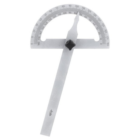 SCALA angle gauge model 486 – 0-180° measurement range, 150x120mm, chrome-plated steel with screw lo