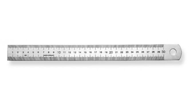 Ruler 300x30x1,0mm stainless type 498