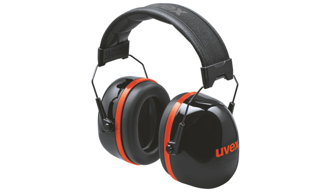 Earmuffs Uvex K30 SNR: 36dB, Black/Red Soft head band and foldable