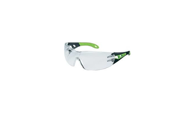 Safety glasses Uvex Pheos, clear lens, supravision excellence (anfi scratch, anti fog) coating, blac