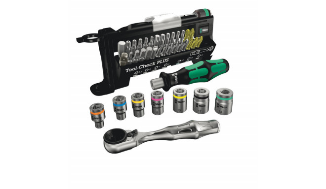 Wera Tool-Check PLUS, 39 vienību komplekts ar sprūdatslēgu un muciņām