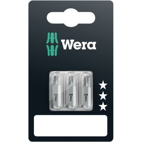 Wera 855/1 Standard bits PZ 1 + PZ 2 + PZ 3 x 25mm