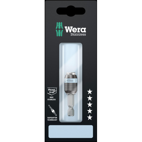 Wera 3888/4/1 Rapidaptor stainless 1/4" bit holder, 50mm