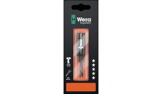 Wera 897/4 Impaktor 1/4" otsaku hoidja lukustusrõnga ja ringmagnetiga, 75mm