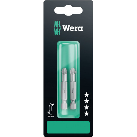 Wera 855/4 TZ Torsion bits PZ 3 x 50mm, 2pcs