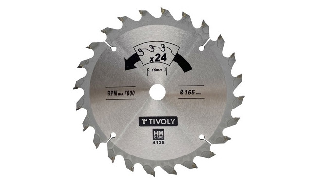 Ripzāģa asmens 210x30mm, z24, 15°, (20mm adapteris), kokam