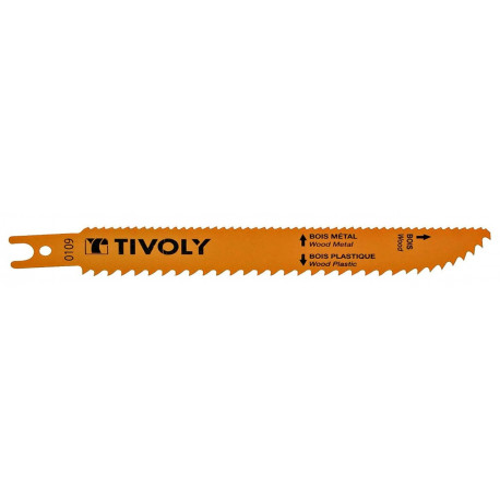 Tiigersae tera 150mm, kahepoolne (puit, naeltega puit, MDF, metall, komposiitmaterjalid, epo) - 2tk