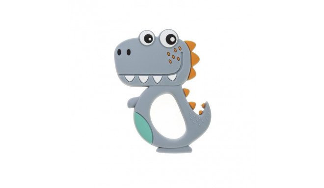 DINO silicone teether gray