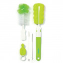 BabyOno baby bottles and teats brush set with a removable handle & mini sponge green 735/02