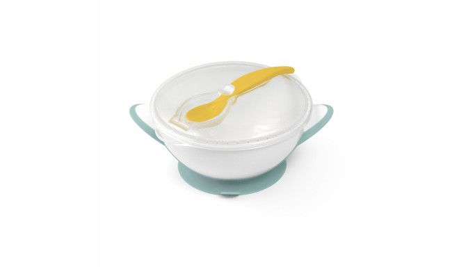 Baby suction bowl with spoon, yellow, 1063/03